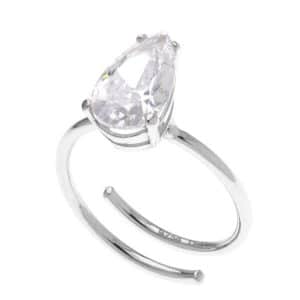 Δαχτυλίδι Arteon Με Δάκρυ Ζιργκόν Από Ασήμι 925° ART23721