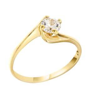 Solitaire Ring Made Of Yellow Gold K14 DA7KP5