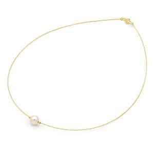 8-9MM Pearl Necklace With K14 Yellow Gold KO208KP5