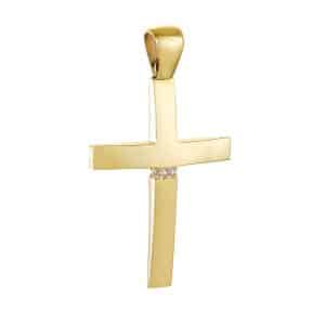 Christening Cross Made Of Yellow Gold K14 ST107KP5