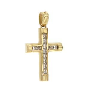 Christening Cross Made Of Yellow Gold K14 ST88KP5