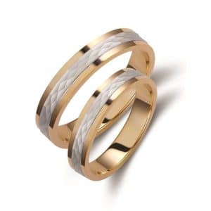 Valauro Two-Tone Gold Wedding Rings 298A - Image 1