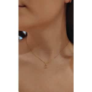 Monogram Σ Pendant In Yellow Gold K14 MO14K5 - Image 2