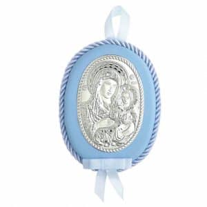 Εικόνα Κούνιας Παναγία Με Ασήμι 950° MA-D602-LC