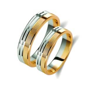 Βέρες Γάμου Valauro Από Δίχρωμο Χρυσό 214A