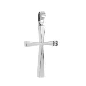Women's Cross Made Of White Gold K14 ST160LP5