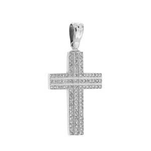 Women's Cross With Stones Made Of White Gold K14 ST168LP5