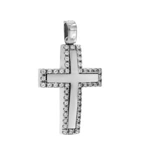 Christening Cross Made Of White Gold  K14 ST27LP5