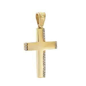 Baptismal Cross Made Of Yellow Gold K14 ST79KP5
