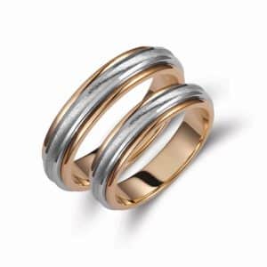 Βέρες Γάμου Valauro Από Δίχρωμο Χρυσό 149A