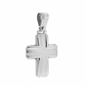 White Gold Κ14 Cross ST207L5