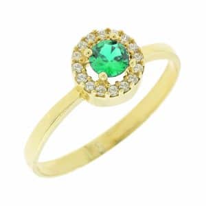 Δαχτυλίδι Ροζέτα Από Κίτρινο Χρυσό Κ9 DA175KP3