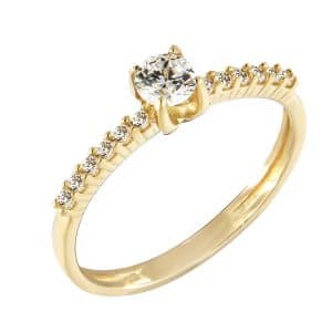 Solitaire Ring In Yellow Gold K14 DA181KP5