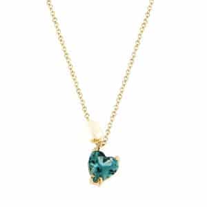 K14 Yellow Gold Heart Necklace KO167KP5