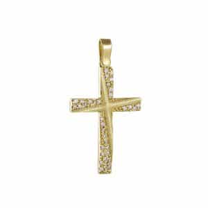 K14 Yellow Gold Baptismal Cross ST240KP5 - Image 1