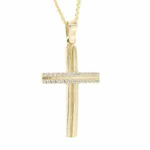 Cross With Chain Made Of Gold K14 ST241KP5AL1K5-40