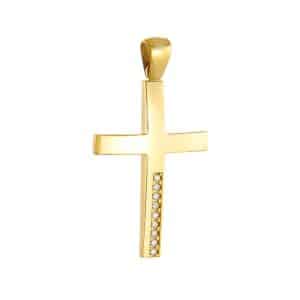 K9 Yellow Gold Baptismal Cross ST258KP3