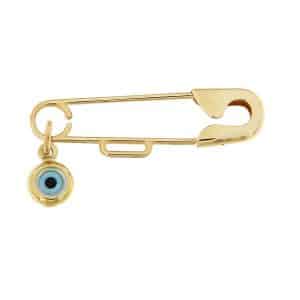 K9 Yellow Gold Baby Safety Pin PA19K3