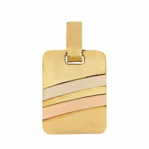 Pendant Plate Of Tricolor Gold K14 KR132D5