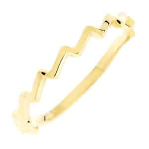 14K Yellow Gold Zig Zag Ring DA226K5