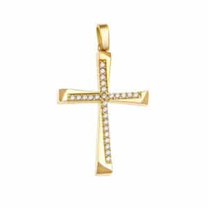 K14 Yellow Gold Women's Cross ST294KP5 - Image 1