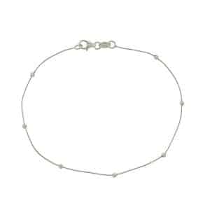 Βραχιόλι Με Μπίλιες Από Λευκό Χρυσό Κ14 VR174L5