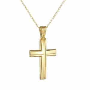 Cross With Chain Made Of Gold K14 ST220K5AL1D5-45