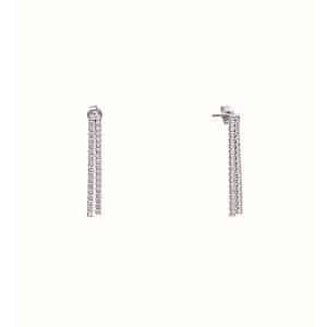 925 Sterling Silver Double Tennis Earrings 4O-SC060-1