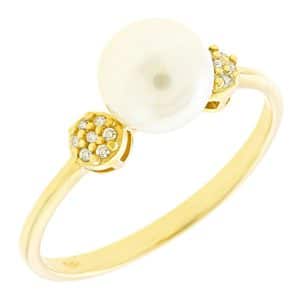 K14 Yellow Gold Pearl Ring DA304KP5