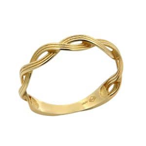 Δαχτυλίδι Πλεξούδα Από Κίτρινο Χρυσό Κ9 DA322K3