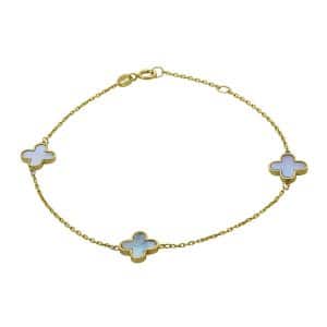 K9 Yellow Gold Flower Bracelet VR199KP3 - Image 1