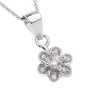 Κολιέ Ροζέτα Λουλούδι Από Ασήμι 925° ART31936
