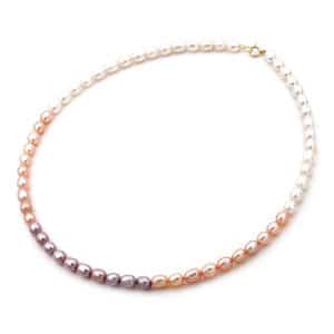 Κολιέ Με Μαργαριτάρια 5×7mm Και Χρυσό Κ14 KO316KP5