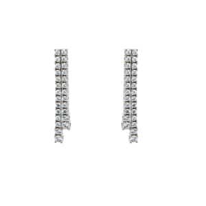 925° Sterling Silver Double Tennis Degrade Earrings SK364LP9