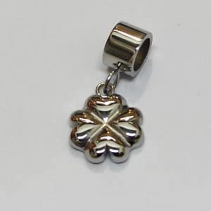 Τυχερό Charm Τετράφυλλο Τριφύλλι Από Ατσάλι 42A-CH018S