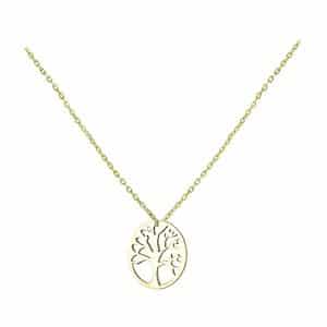 Κολιέ Δέντρο Της Ζωής Κίτρινο Χρυσό 14Κ KO341K5