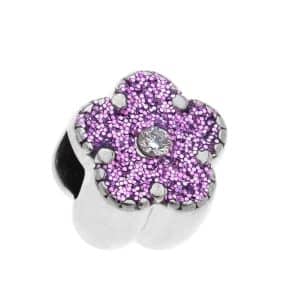 Μενταγιόν Charm Λουλούδι Glitter Από Ατσάλι Arteon SS440005-1