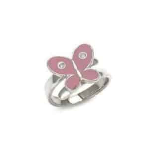 Παιδικό Δαχτυλίδι Πεταλούδα Ασήμι 925° ART23172